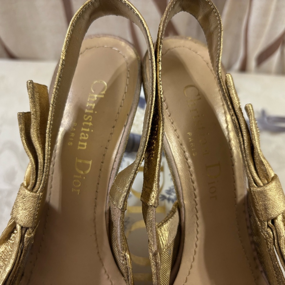 🆕 DiorJ'Dior suede Rhinestone Slingback - Picture 3 of 8